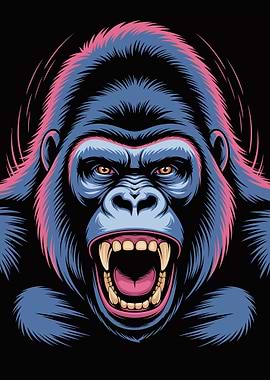 Angry Gorilla Illustration