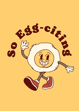 So Egg-citing Cartoon Egg Character