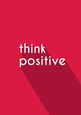 Think Positive Minimalist Motivational Poster