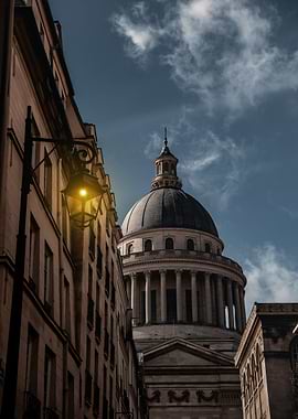Parisian Architecture with Pantheon Dome
