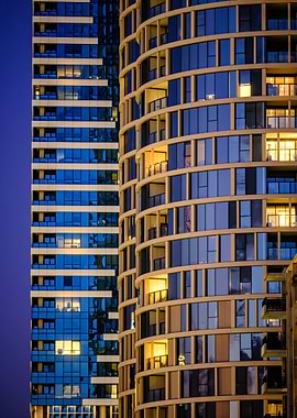 Melbourne City Buildings at Dusk