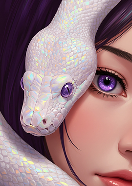 Albino Snake Girl