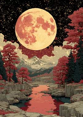 Full Moon Over Autumn