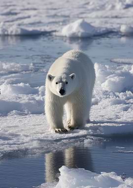Polar Bear on Ice