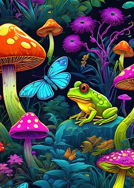 Psychedelic Frog Mushroom