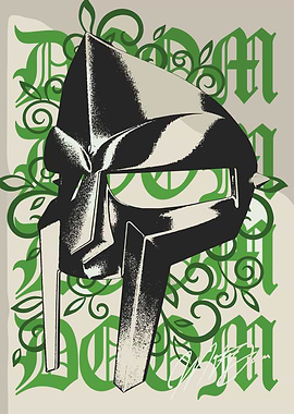 MF DOOM Mask Illustration
