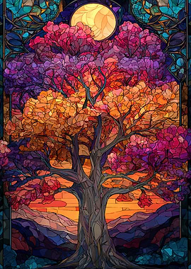 Stained Glass Tree of Life