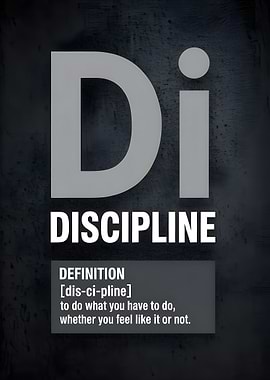 Discipline Definition Motivational Poster
