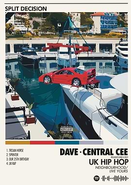 dave central cee Split Decision Album Cover Art