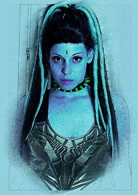 Cyberpunk Girl Portrait with Dreadlocks