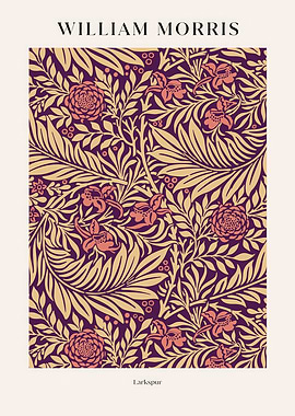 William Morris Larkspur Floral Pattern