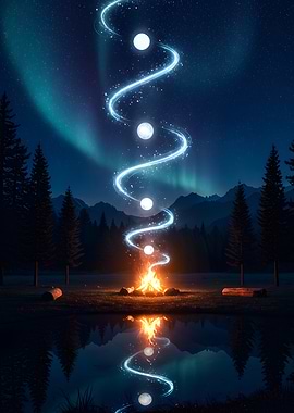 magical Campfire energy spiral