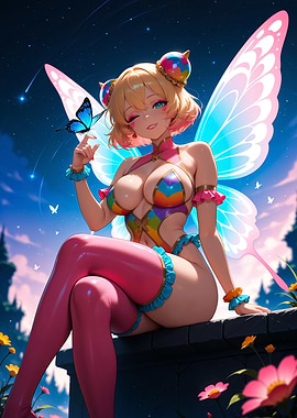 Anime Fairy with Butterfly