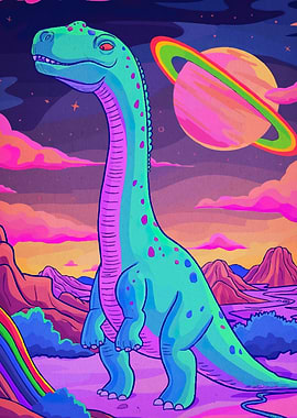 Dinosaur Space Landscape