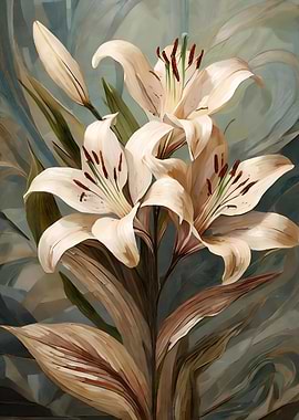 Elegant Lily Floral Painting