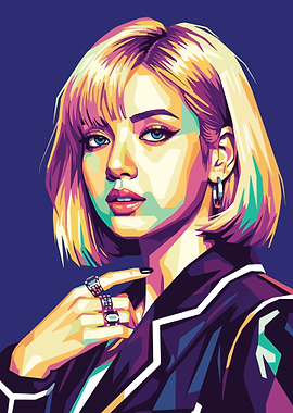 Lisa from Blackpink Pop Art Portrait