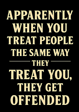 Offended Text Art on Black Background