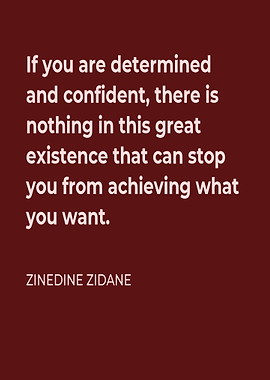 Zinedine Zidane Inspirational Quote