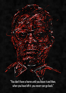 Abstract Portrait with Quote on Home