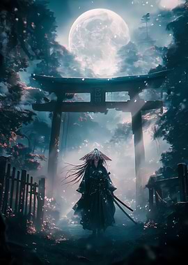 Samurai under Moonlight