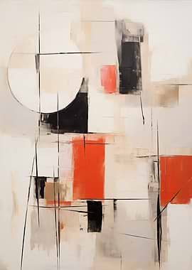 Abstract Painting with Geometric Shapes