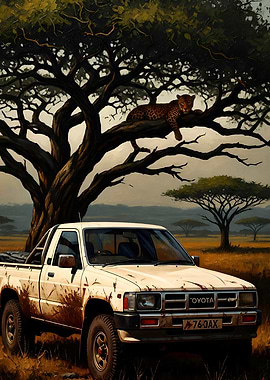 Safari Adventure: Toyota and Leopard