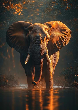 Elephant in Water
