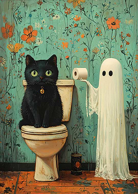 Black Cat and Ghost in toilet no more extra time