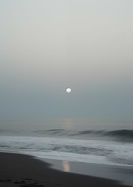 Ocean waves Dawn with sun