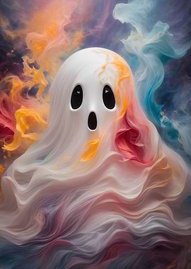 Colorful Ghostly Figure