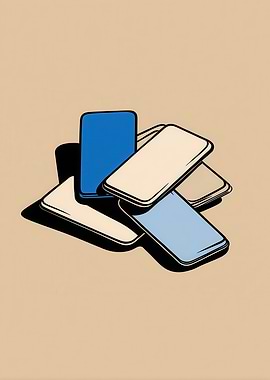 Pile of Phones Digital Art