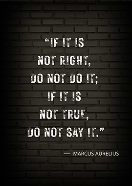 Marcus Aurelius Quote on Brick Wall
