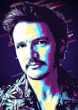 Pedro Pascal Pop Art Portrait