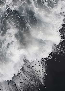 Crashing Wave Dark Water