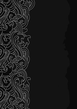 Abstract Waves Pattern on Black Background