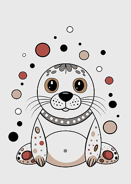 Plush Seal with Big Eyes.