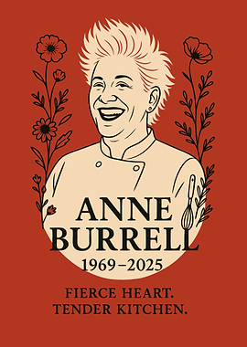 Anne Burrell Portrait with Floral Accents