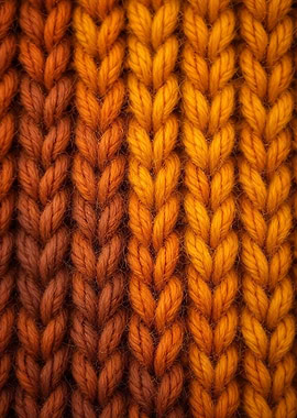 Knitted Wool Texture in Autumnal Colors