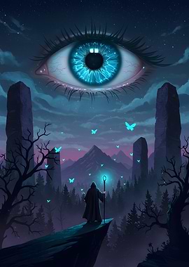 Wizard, Eye Fantasy Landscape