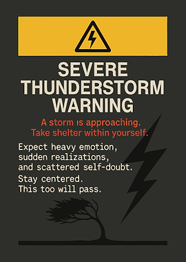 Severe Thunderstorm Warning Emotional Weather