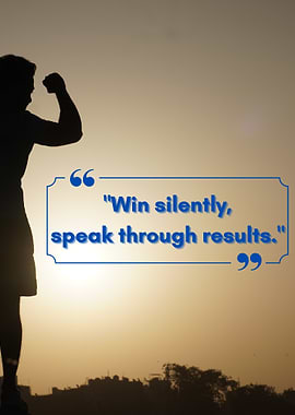 Motivational Quote Silhouette with Sunset