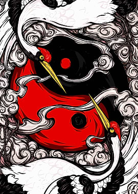 Yin Yang Cranes