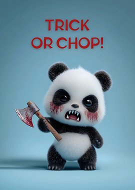 Trick Or Chop - Cute Panda With Axe