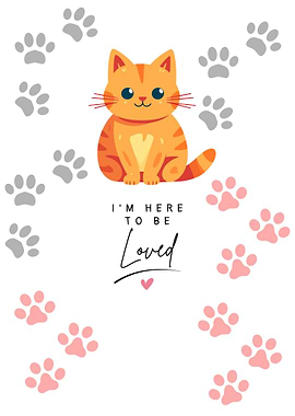 Cute Orange Cat – I'm Here to Be Loved