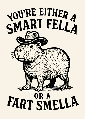 Capybara with Cowboy Hat Funny Quote
