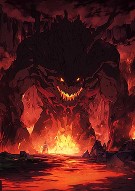 Lava Monster Confrontation