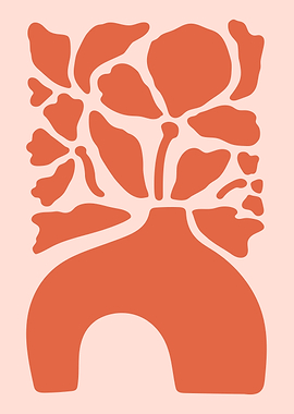 Abstract Floral Vase Art Print