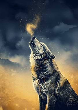 Howling Wolf with Golden Breath