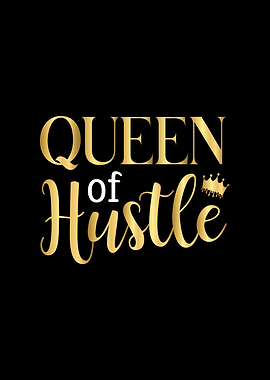 Queen of Hustle Gold Text