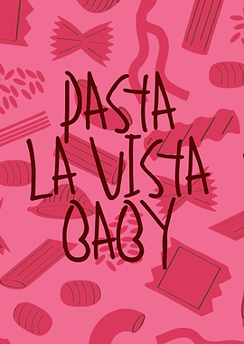 Pasta La Vista Baby Pink Pattern
